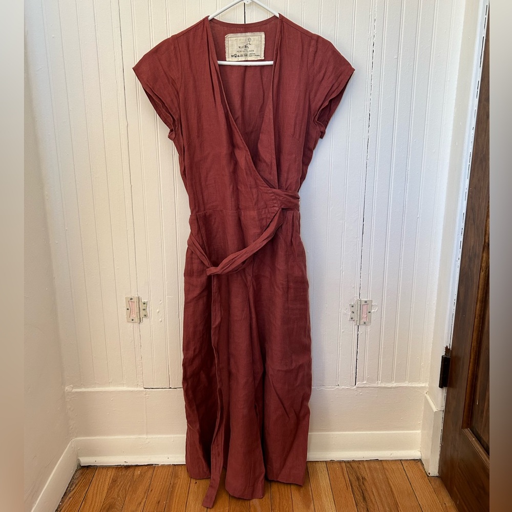 Notperfectlinen wide leg jumpsuit S/M